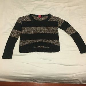 Striped crop top sweater